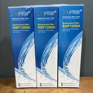 ICEPURE 3 pack replacement Refrigerator Water Filters RWF1200A for model 1200A-S